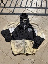Vintage 90s Logo 7 Anaheim Mighty Ducks Nhl Hooded Windbreaker Jacket Medium