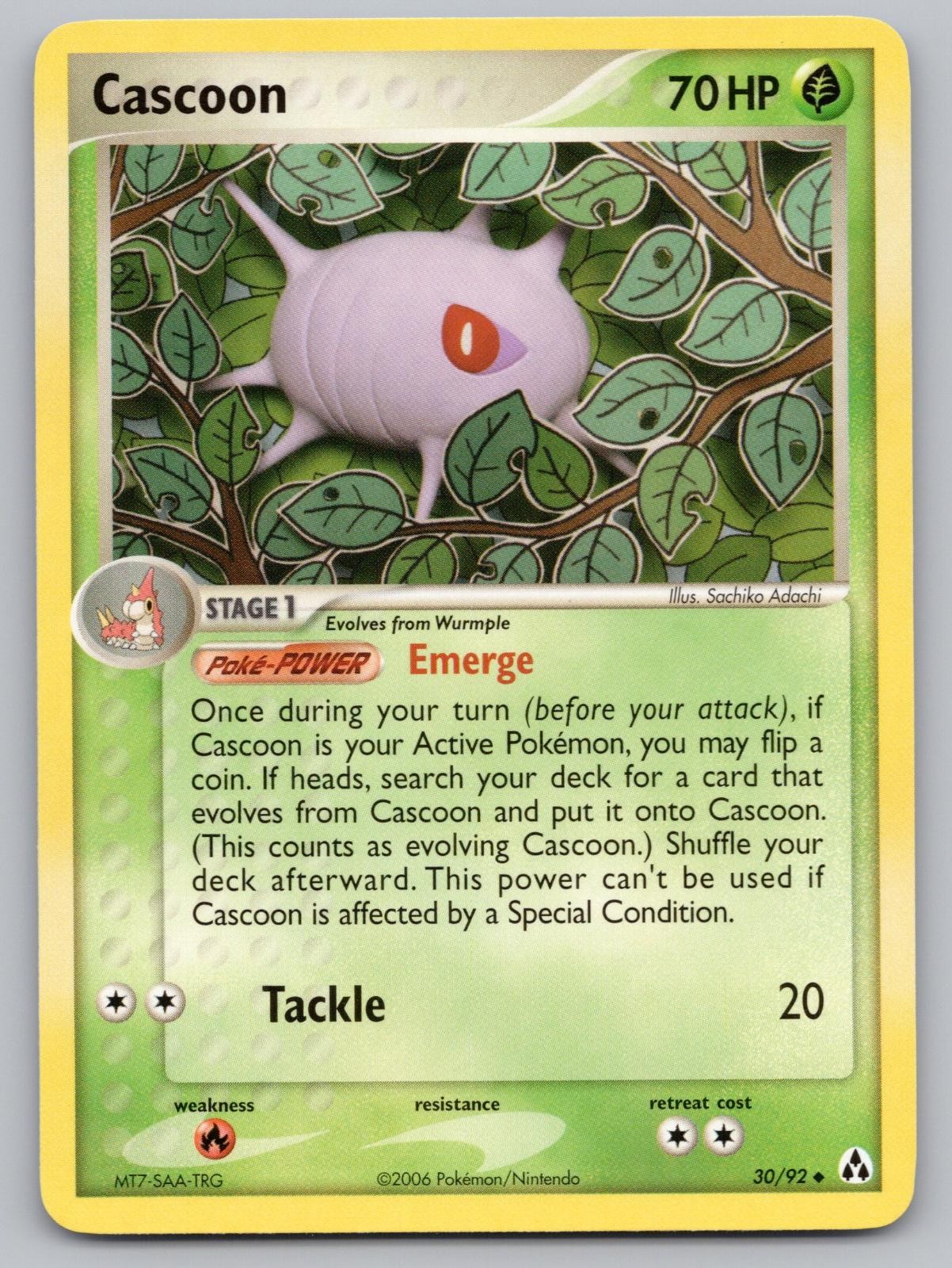 Cascoon 30/92 Uncommon Legend Maker Pokemon Lightly Played