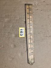 Vintage Rabone Chesterman No 1168 Boxwood & Brass Folding Ruler 24'' Rule