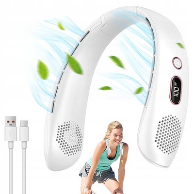 4000mAh Akku Nackenventilator USB Ventilator Halsventilator 3 Gänge Neck Fan