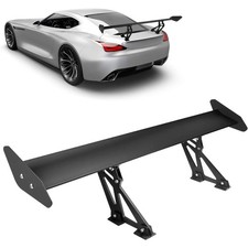 Seeutek GT Wing Spoiler 43.3in Aluminum Single Deck Adjustable Rear Wing Black 