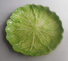 Green Embossed Cabbage Leaf 7  Wide x 3/4 Hig...