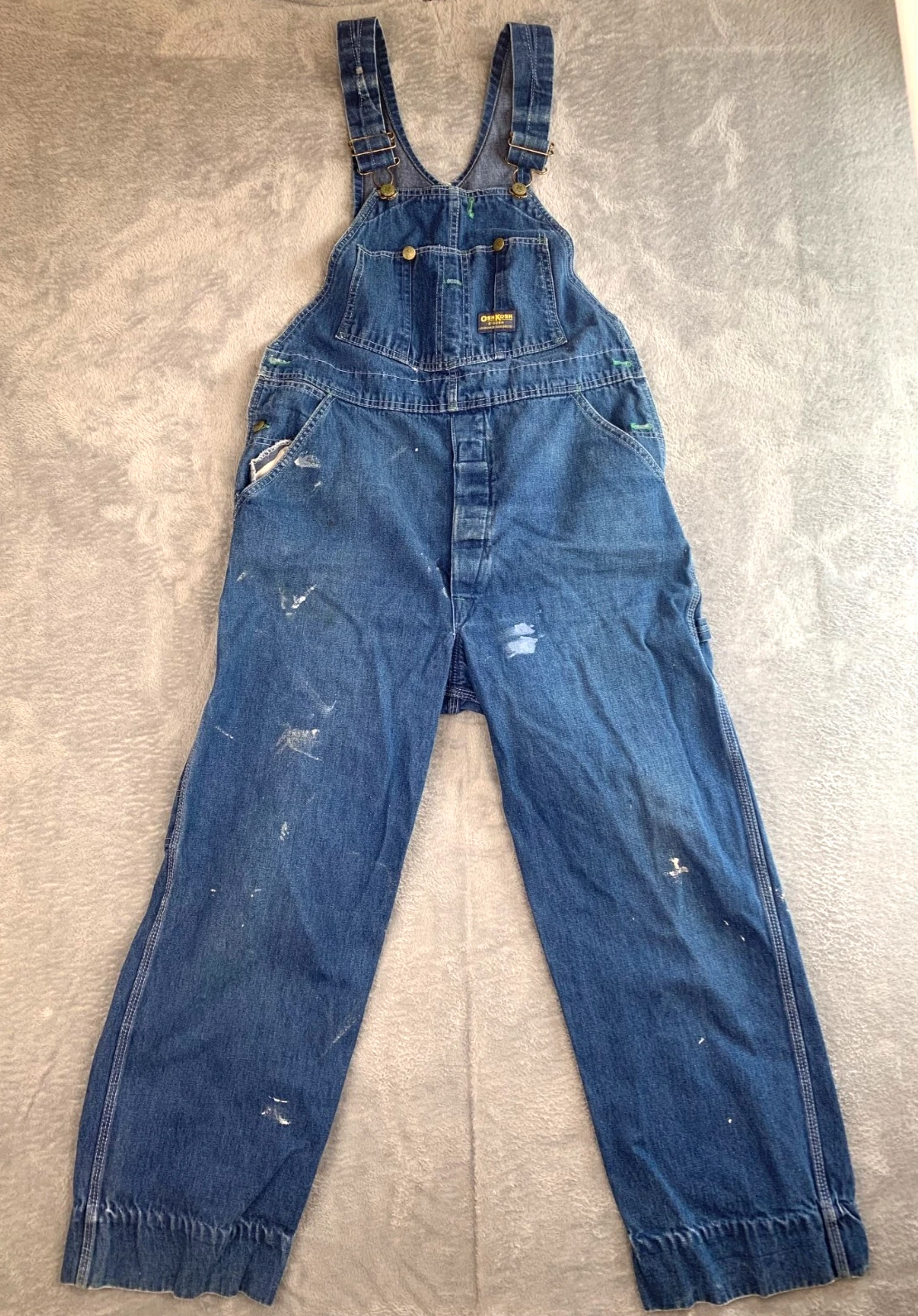 Vintage OshKosh B'Gosh Vestbak Union Made Denim Overalls 36x28 USA Workwear