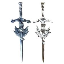 Kilt Pin Scottish Thistle Sword Accessory Kilts Sporrans Hoses Chrome Finish AAR