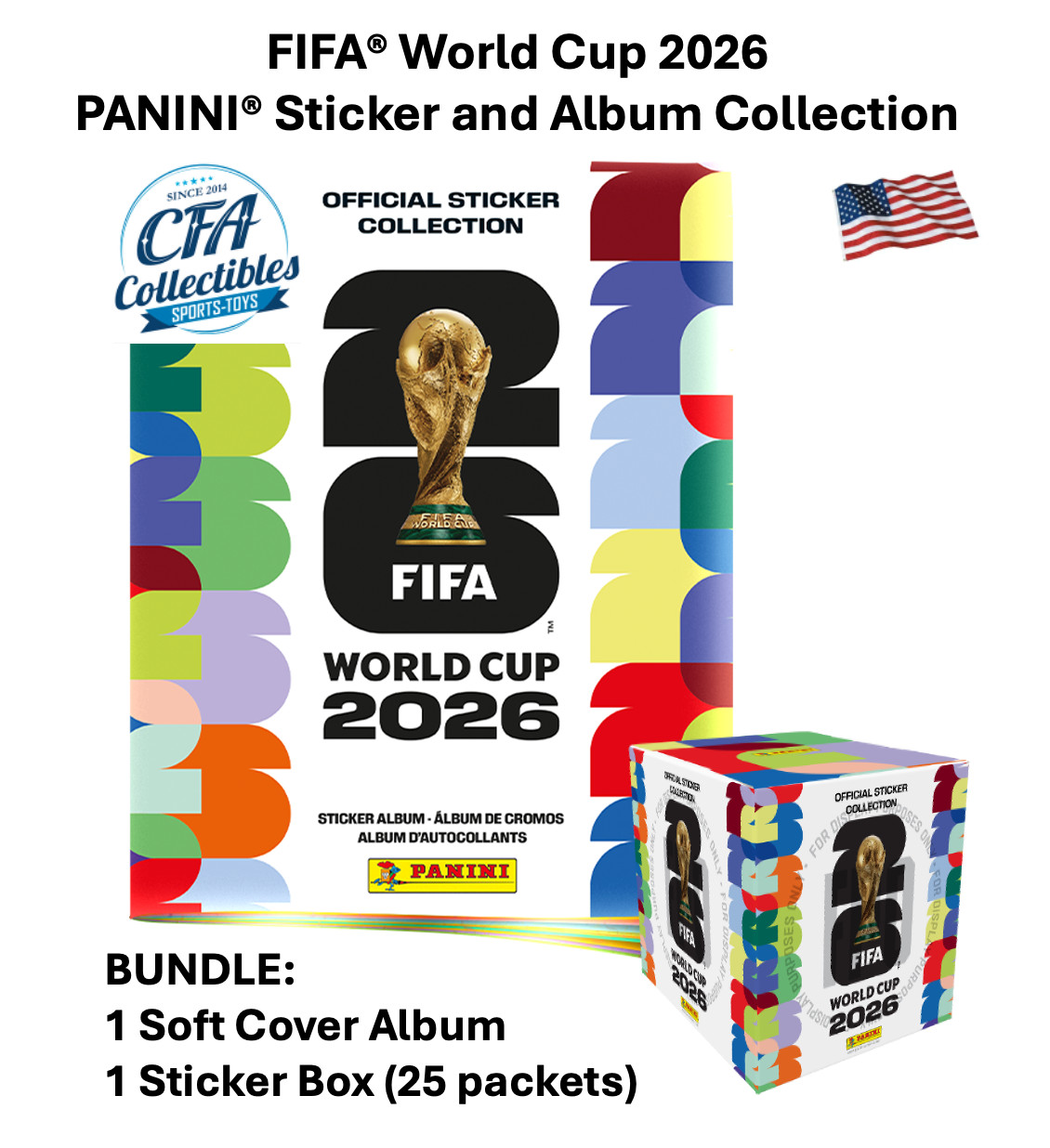 PRE-SALE: FIFA® World Cup 2026 PANINI® Collection - Album and 1 Box 25 packets