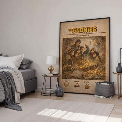 The Goonies Retro Minimal Movie Print | Filmposter | Leinwand & gerahmt 02