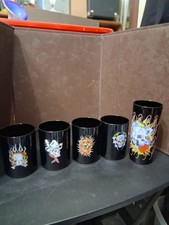 Lot Of 5 Don Ed HardyBlack Art  Drinking Glas...