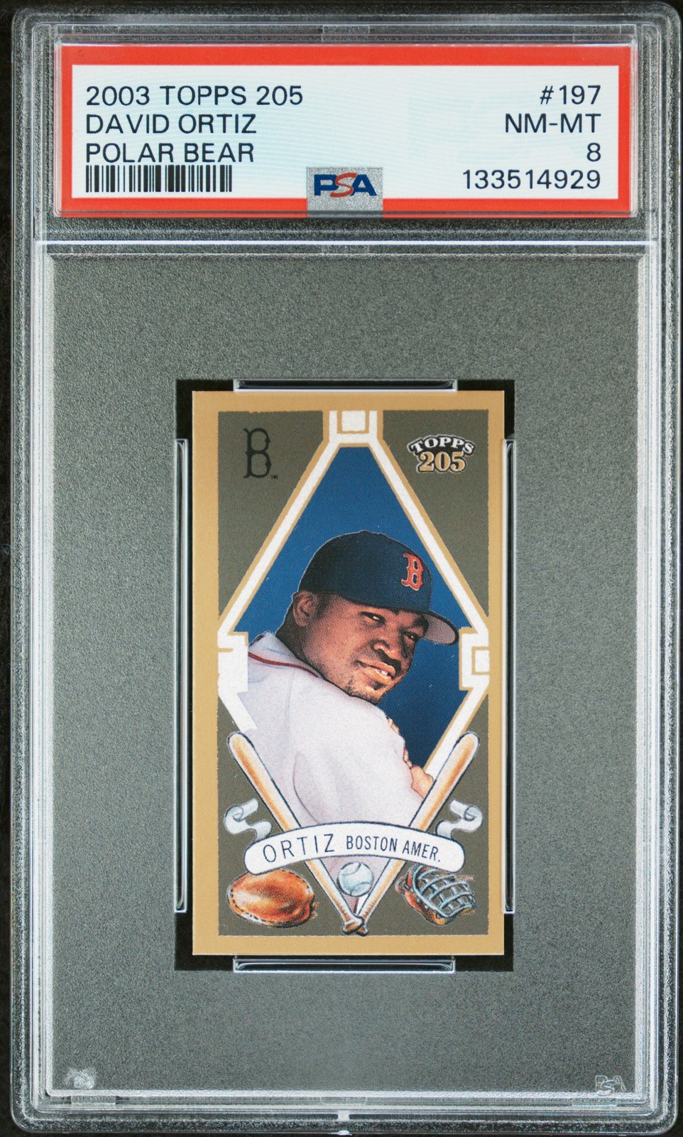 2003 TOPPS 205 POLAR BEAR #197 DAVID ORTIZ PSA 8