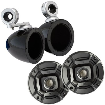 Polk Audio DB402 DB+ Series 4'' 135W Marine Speakers (Pair) w/4'' Tower Enclosures