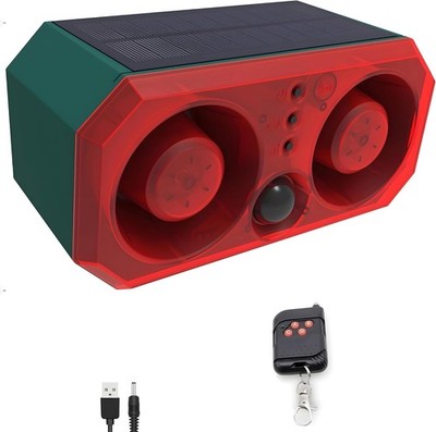 Solarbewegungssensor Alarm 2x130dB Außen 2 Stück
