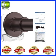 Transparent No-Drill Shower Curtain Rod Holder - Stylish 2 Pack for Safety