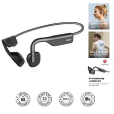 SHOKZ OpenMove Sport Headphones - Bone Conduction, USB-C Charging, Grey Finish