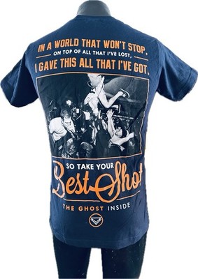 2013 NOS! The Ghost Inside - BEST SHOT Navy Blue T-Shirt GREAT PHOTO PRINT Small