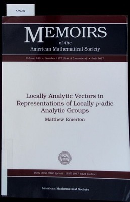 Locally analytic vectors in representations of locally p-adic analytic groups. M