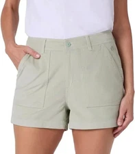 Hang Ten Women's Corduroy Shorts, Green, Size 16