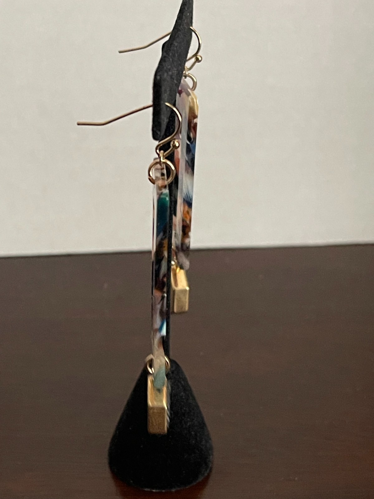 Rectangle Dangle Earrings Geometric Abstract Mult… - image 3