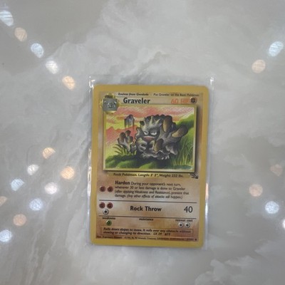 *RARE ERROR* Pokémon Graveler Fossil 37/62 Uncommon error orange 60 HP 1995