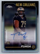 2024 Topps Chrome #RA-TFU Taliese Fuaga Rookie RC AUTO Prizmatic Variation