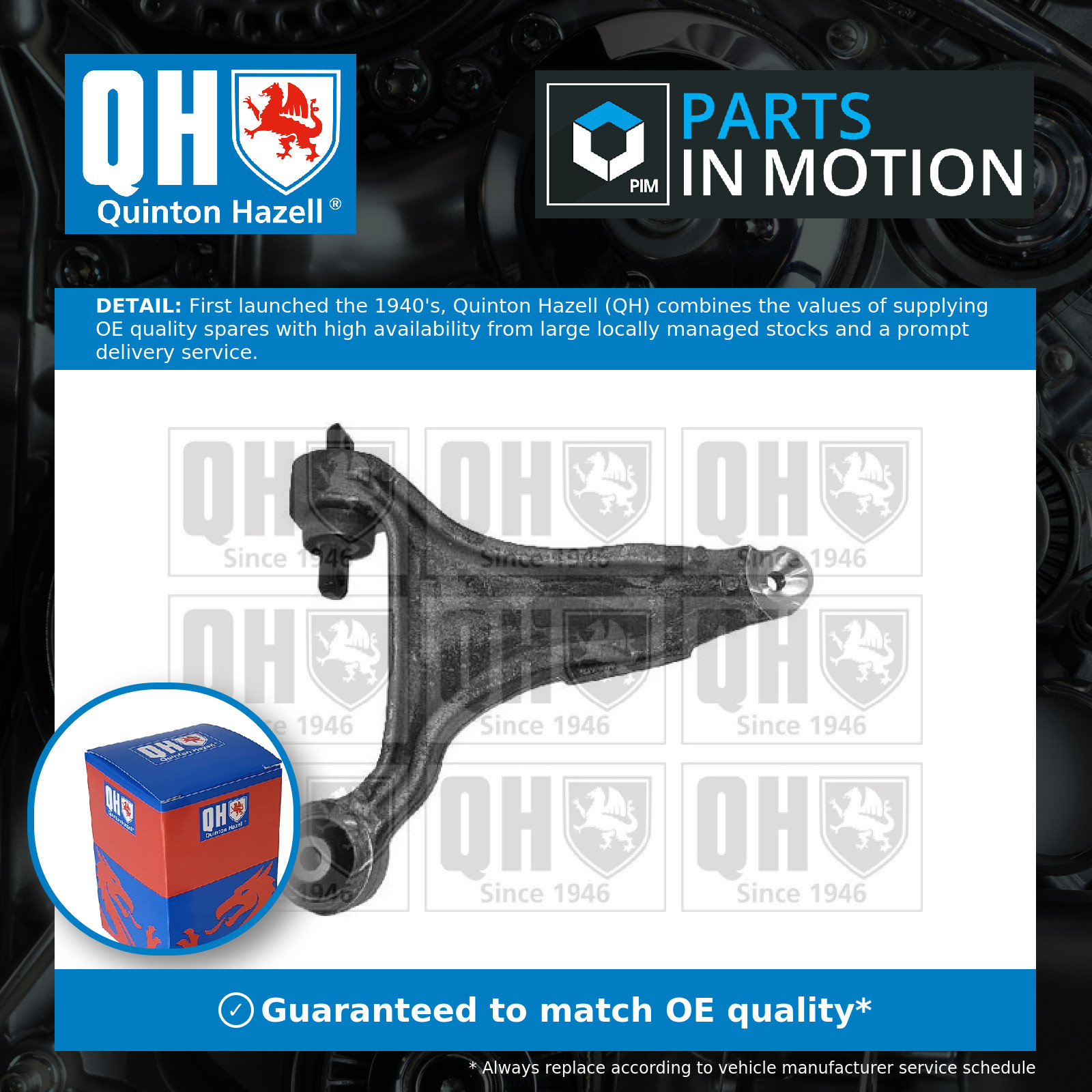 Wishbone / Suspension Arm Front Lower, Right QSA2686S Quinton Hazell 30635232
