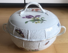 Meissen soup tureen / soup cup floral with gold rim