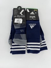 Adidas Soccer Copa Zone Socks Navy Large Over Calf Arch Ankle Compression 2 Pack
