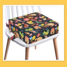 Yeroly Toddler Booster Seat for Dining Table, Washable, Bee, Flower Girly Print