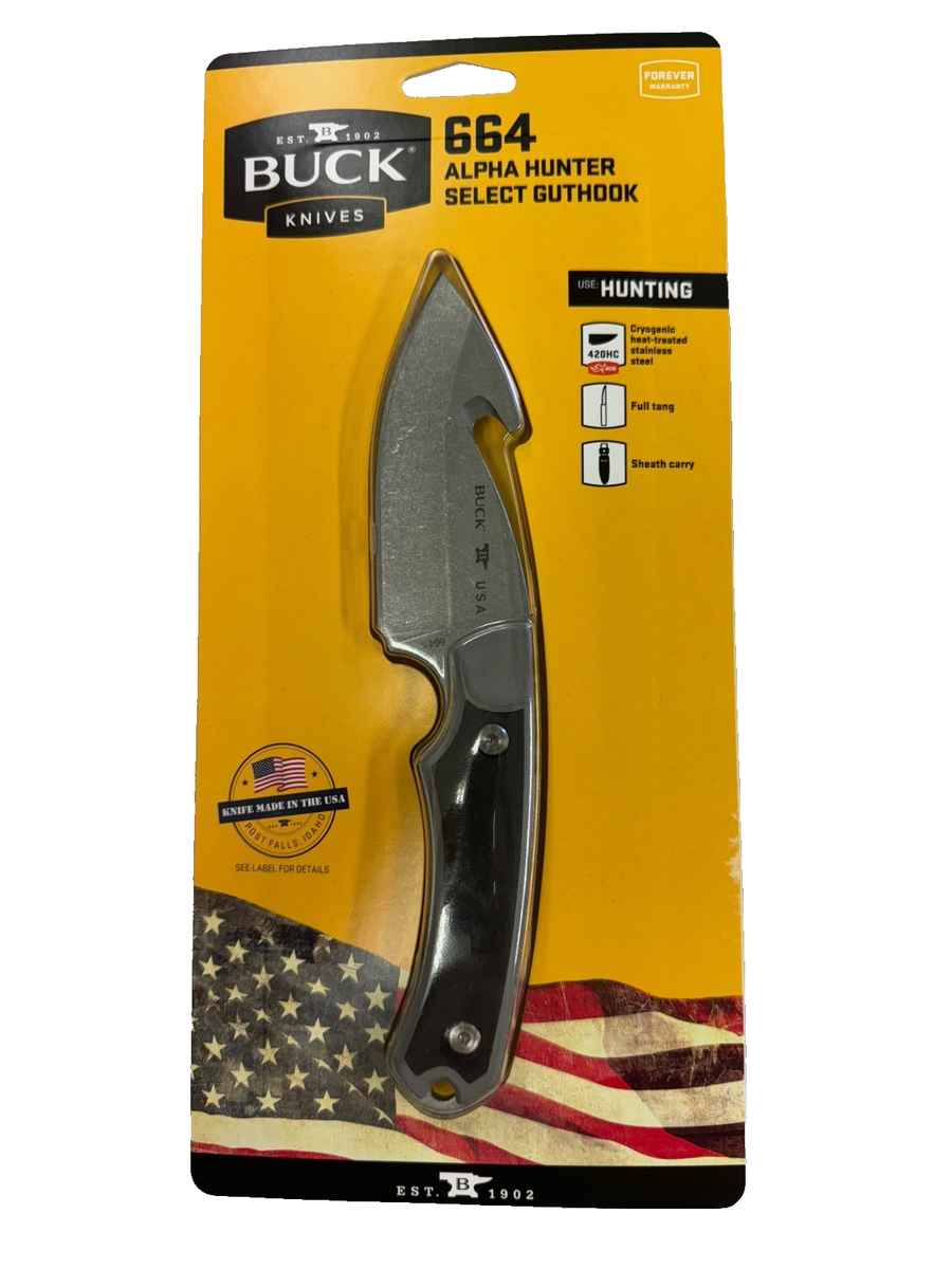 Buck 664 Alpha Hunter Select Fixed Blade Hunting Knife with