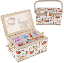 Cestino Cucito Premium Scatola Da Cucito, Accessori Di Cucito Scatola Di Immagaz