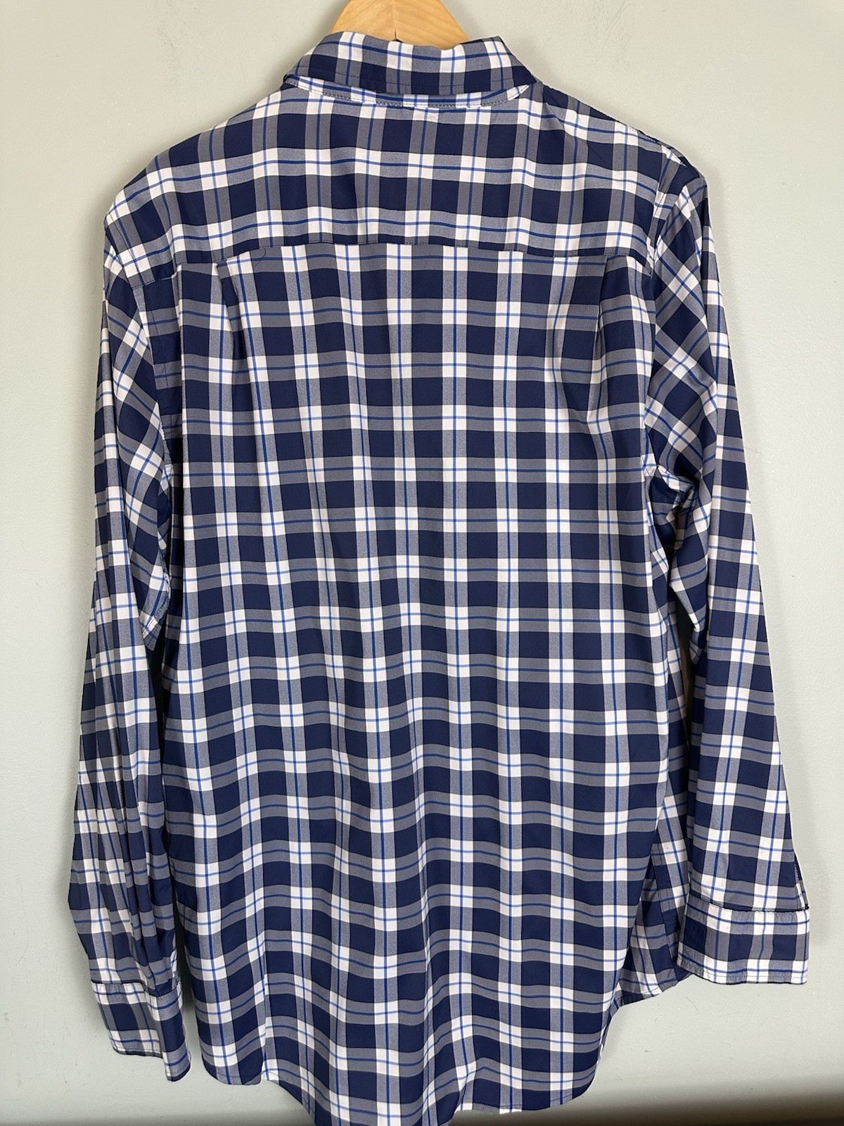 Chaps Performance Plaid Button Down Shirt Blue St… - image 2
