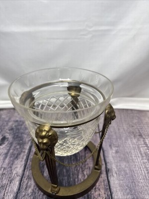 A Stunning Art Deco/ Empire Style Brass & Cut Glass Centre Piece / Bowl