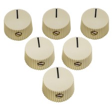 Musiclily Pro Juego de 6 perillas amplificador vintage de pulgadas crema para olla CTS de eje sólido