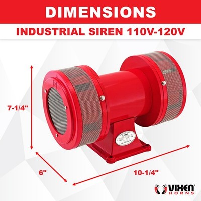 INDUSTRIAL ELECTRIC MOTOR AIR RAID SIREN SCHOOL/FACTORY/ALARM 120V