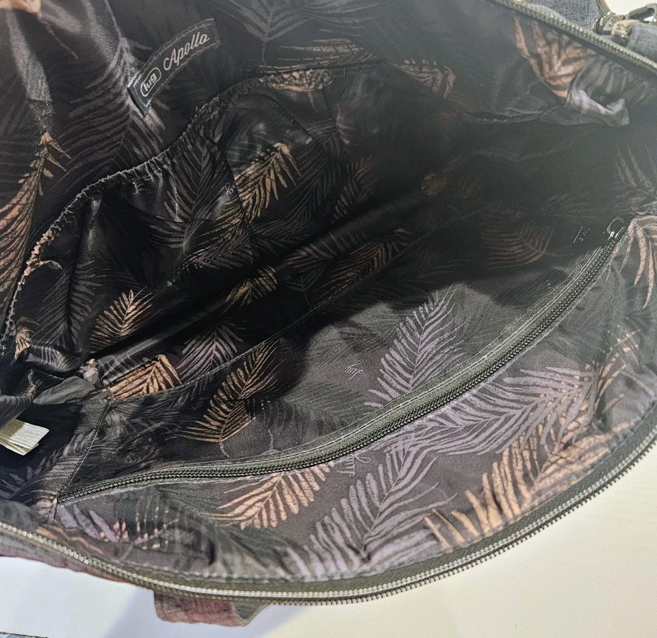 Bolso de Mano Lug Apollo Gris Bordado Pluma Viaje Profesor Viajero Foto 4 de 4