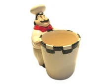 "Sophia Essential" Fat Chef Kitchen Utensil Holder Italian Bistro Cooking Hom...