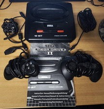 Sega Mega Drive 2 Console w/ 2 Controllers, PSU, RF Adapter, Manual