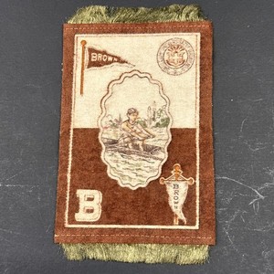 Brown University Providence RI Tobacco Felt Collectable Dollhouse Rug Small VTG