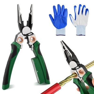 Upgraded 8 in1 Wire Stripper Pliers with Voltage Tester, Multifunctional Wire...