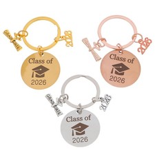 3 Pcs Stainless Steel Teacher Keychain Graduation Souvenirs Celebration Cap