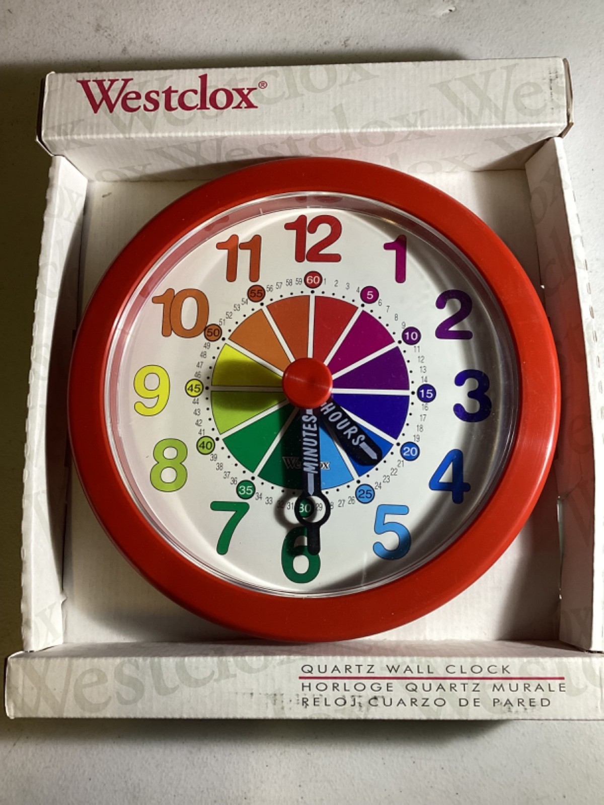Westclox  Battery Operated  9 3/4&rdquo; Red, New in Box