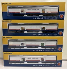 Bachmann HO Scale American Freedom Train 4 Illuminated Exhibit Car Set NEW