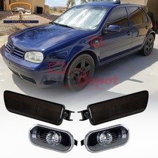 Fender Bumper Side Marker Light For 1999-2005 Vw Jetta Mk4 Golf Smoke Clear Lens