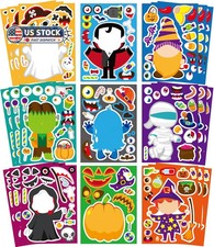 Halloween Stickers for Kids Make a Face Sticker Halloween Party Favor Craft