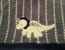 Parents Choice Dinosaur Baby Blanket Blue Green Arrow Triangle 30x40" Walmart