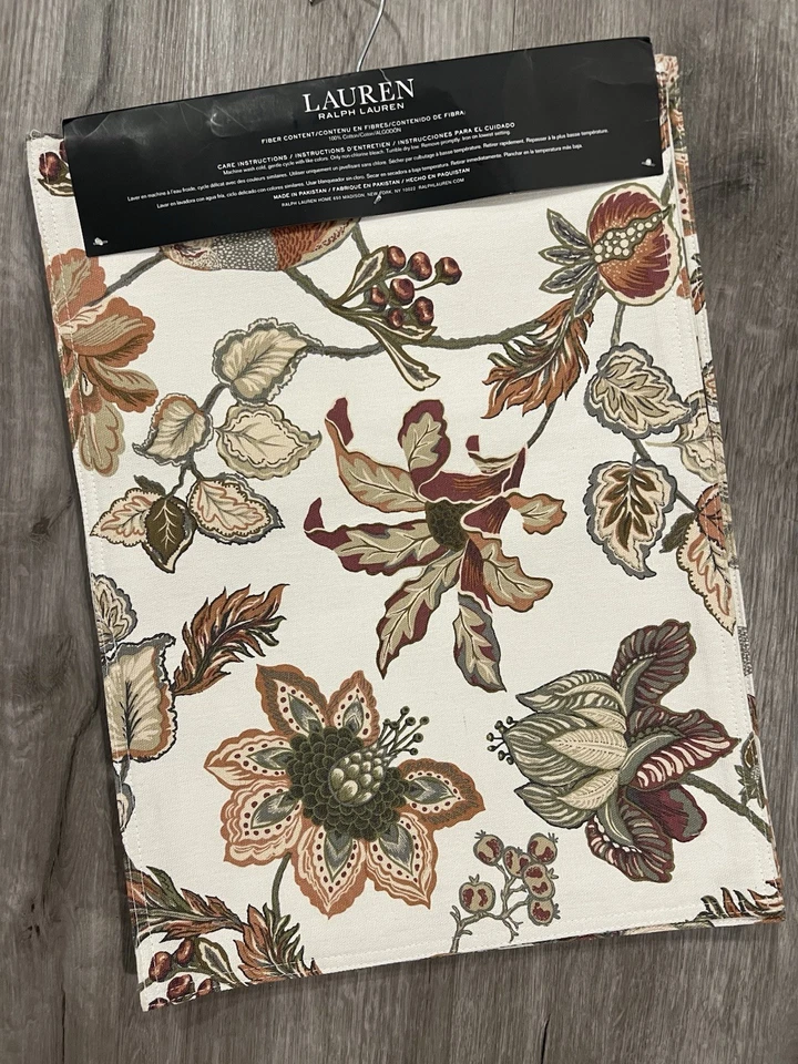 Ralph Lauren Fall Leaves Placemats Set Of 6 Reversible 100% Cotton 14 X 19 New - Image 4 of 4