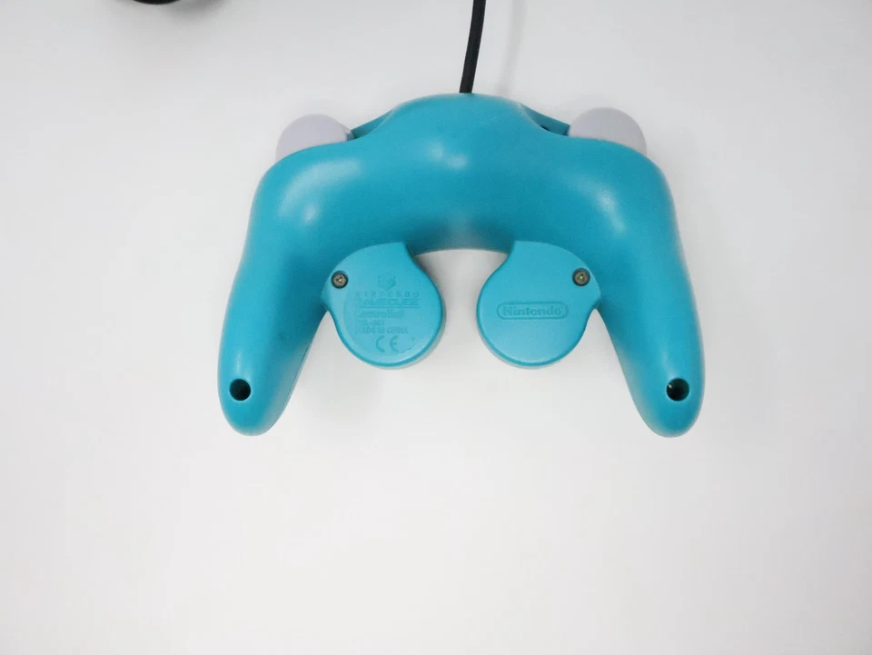 Mando Pad Oficial Nintendo GameCube Verde azulado azul esmeralda palo apretado OEM Foto 2 de 4