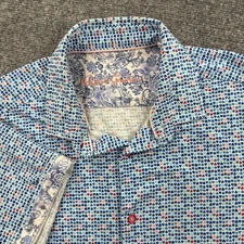 Robert Graham Polo Shirt Medium Geometric Short sleeve golf Men's