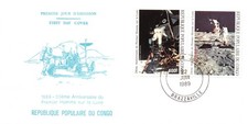 APOLLO 11 20th ANNIVERSARY REPUBLIC OF CONGO FIRST DAY OF ISSUE - SC#C398/9
