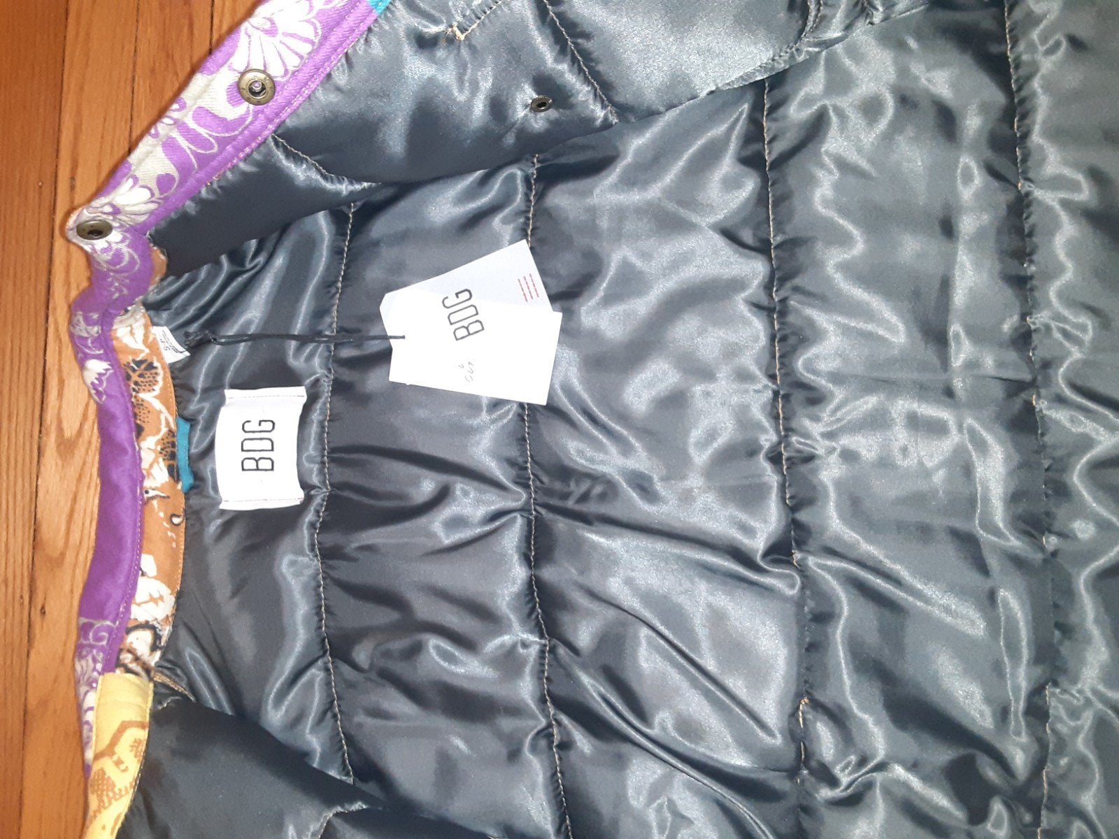 Patchwork Jacket Men BDG Size S Excellent Conditi… - image 2