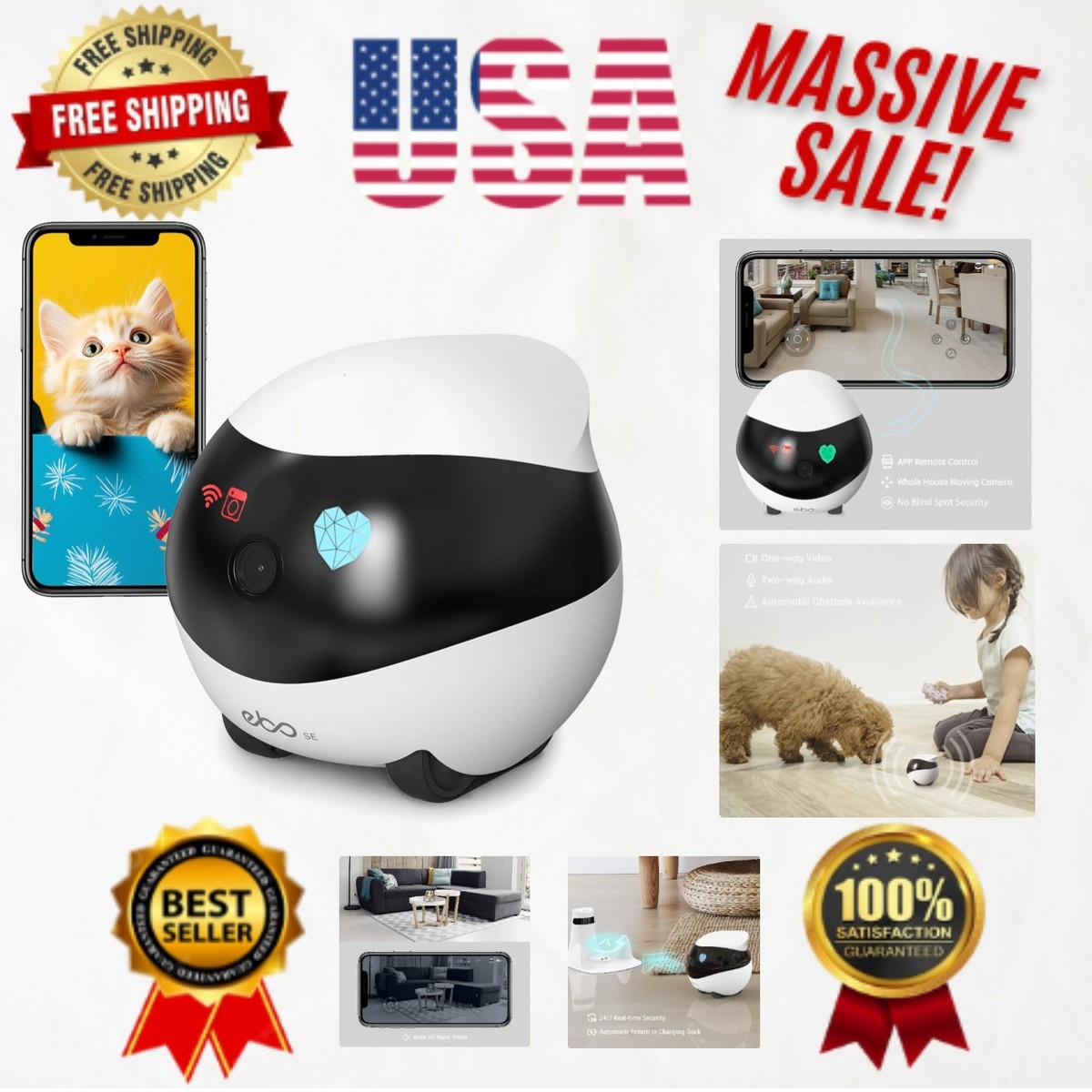 Enabot EBO SE: Smart Home Security Camera with Night Vision for