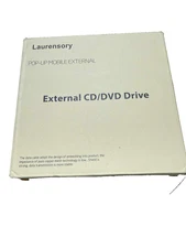 Laurensory External CD/DVD Drive – USB 3.0/USB-C High-Speed Reader Writer Burner